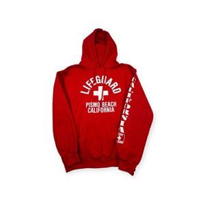 Gildan Heavy Blend Lifeguard Hoodie Pismo Beach Casual Comfort Sweatshirt‎ S